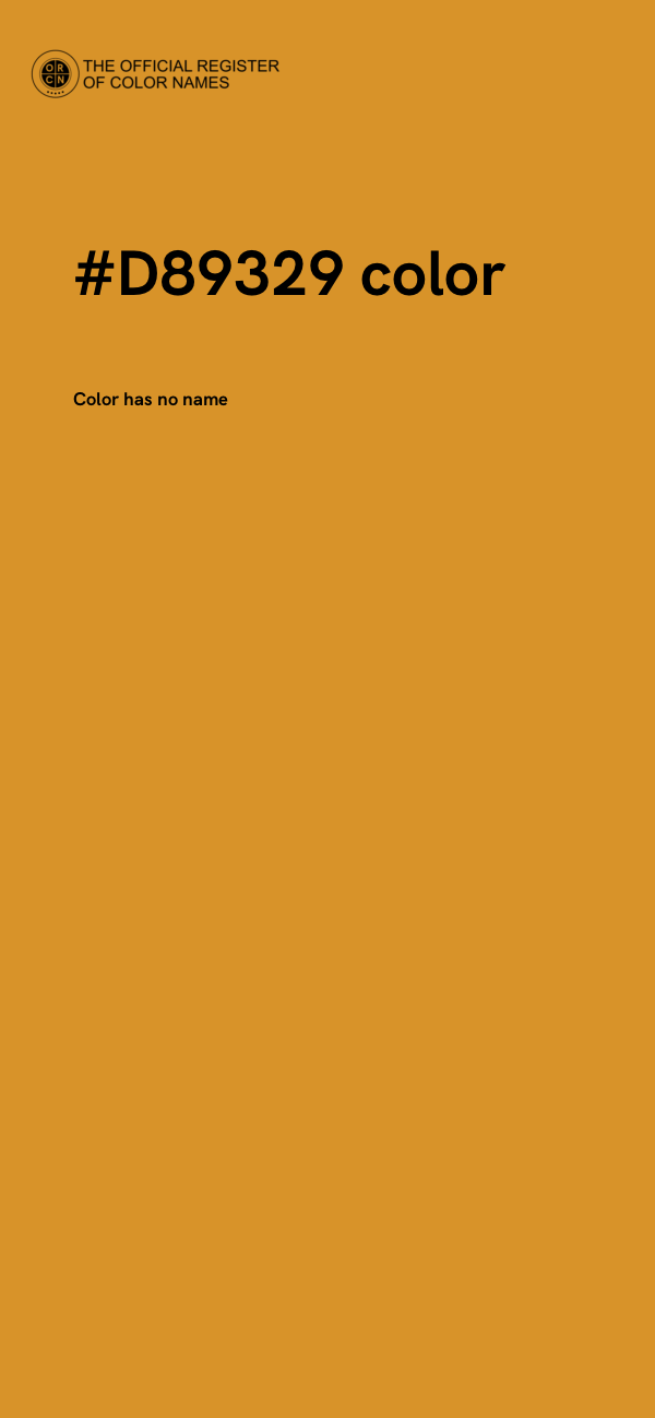 #D89329 color image