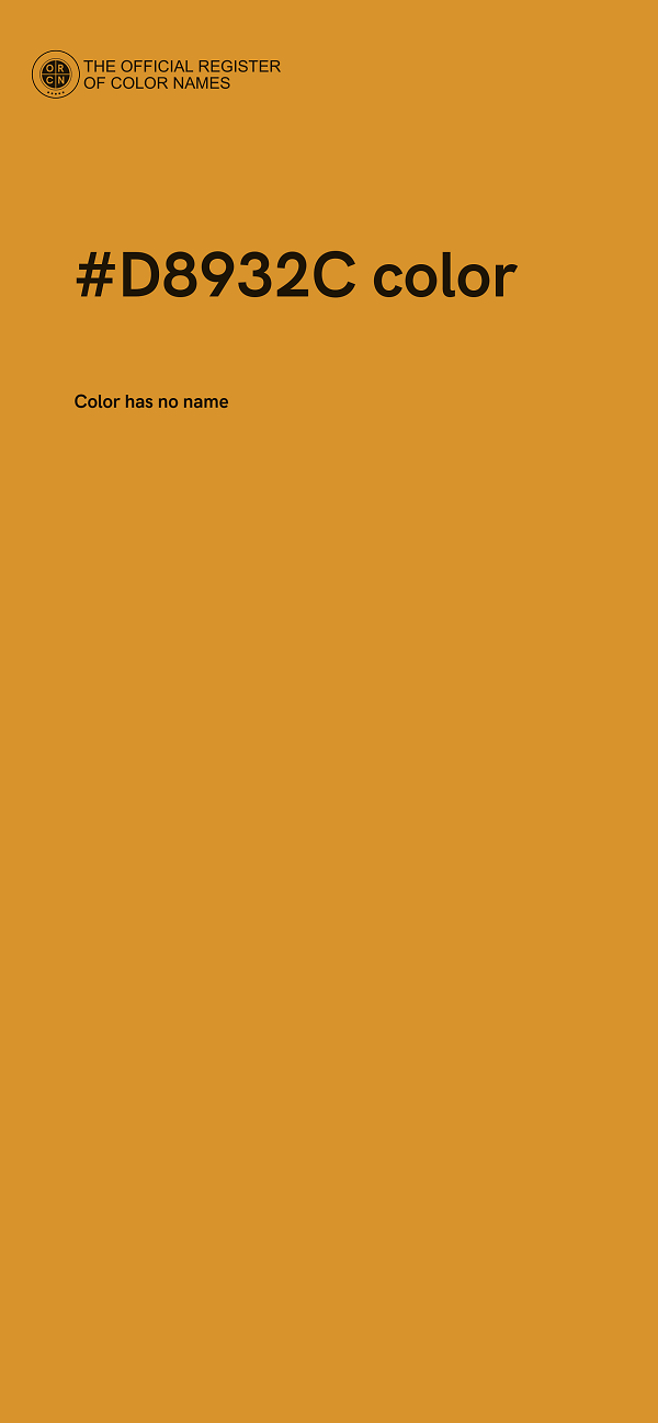 #D8932C color image