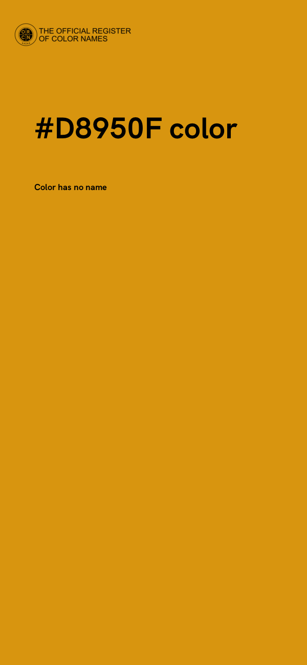 #D8950F color image