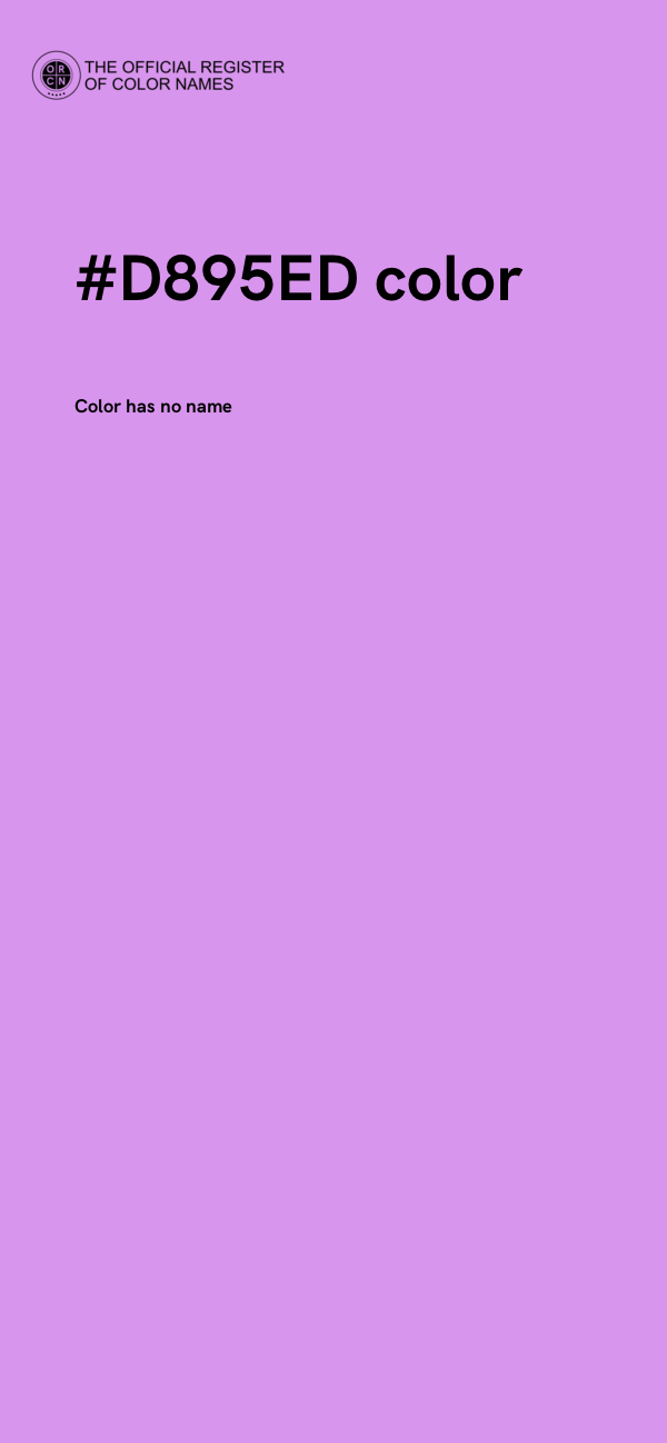 #D895ED color image