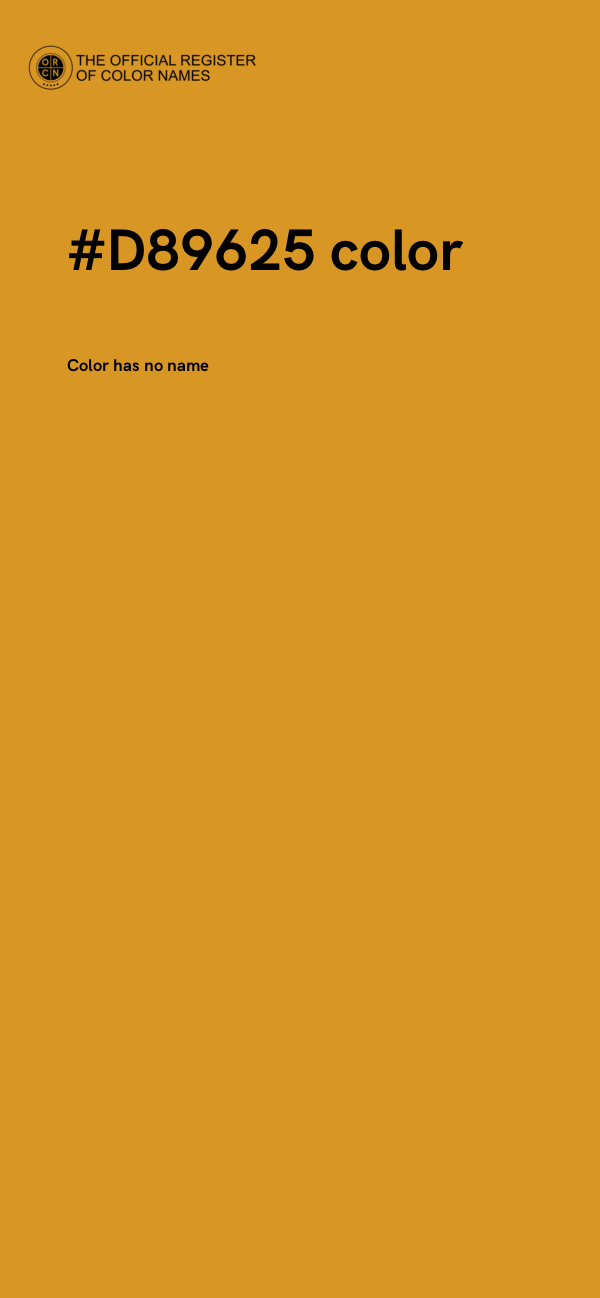 #D89625 color image