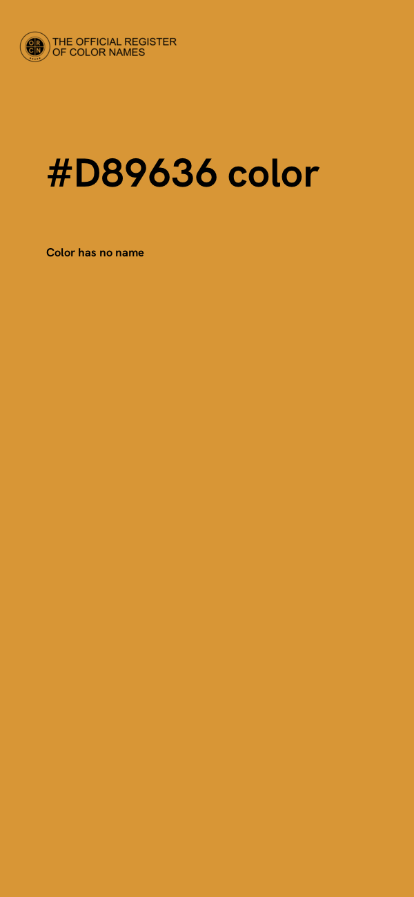 #D89636 color image