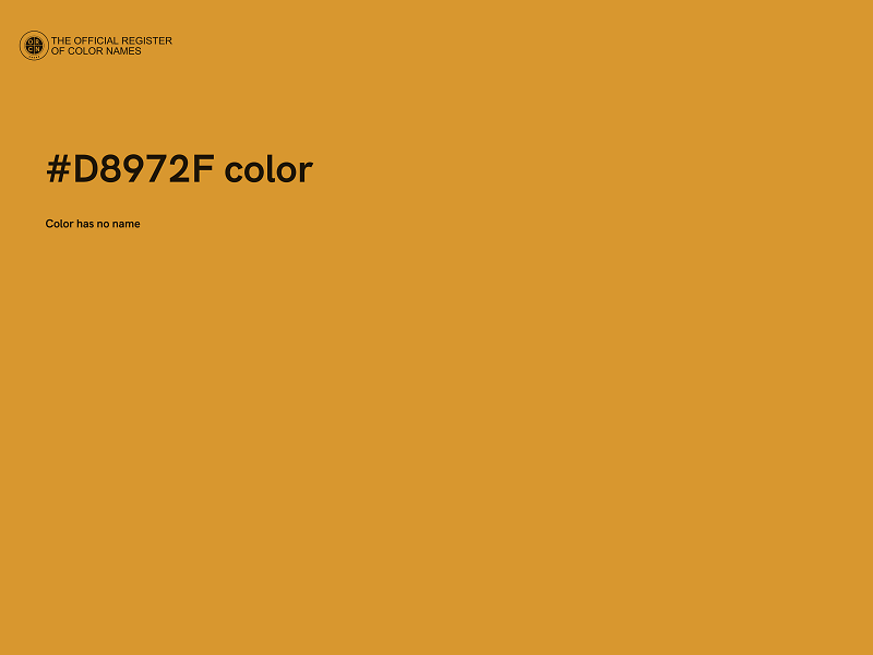 #D8972F color image