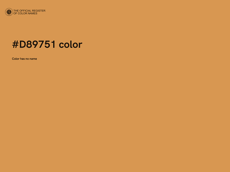 #D89751 color image