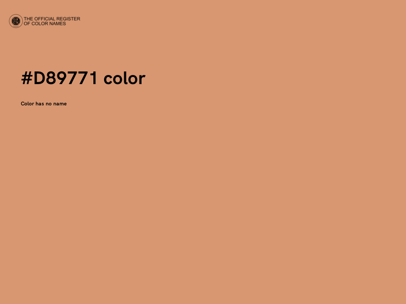#D89771 color image