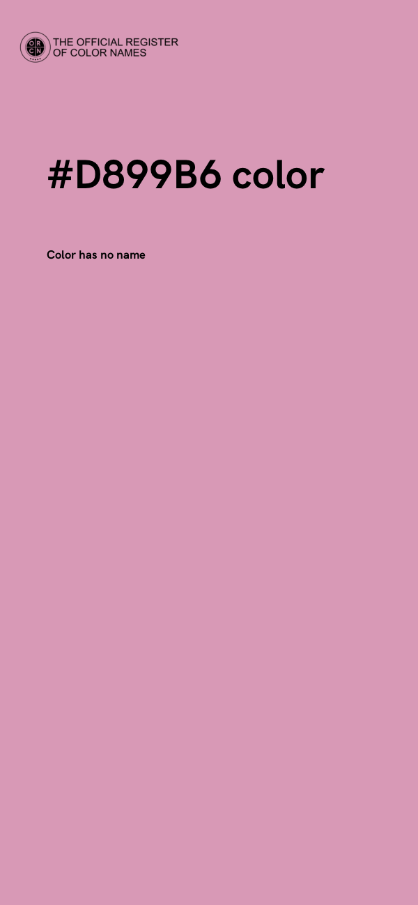 #D899B6 color image