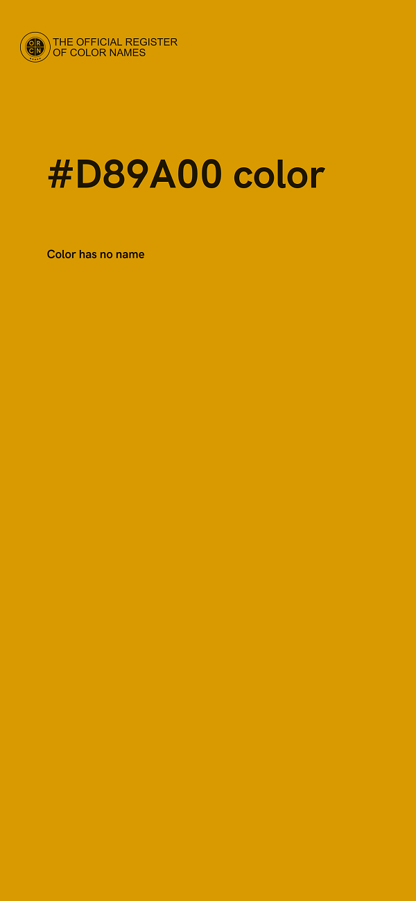 #D89A00 color image