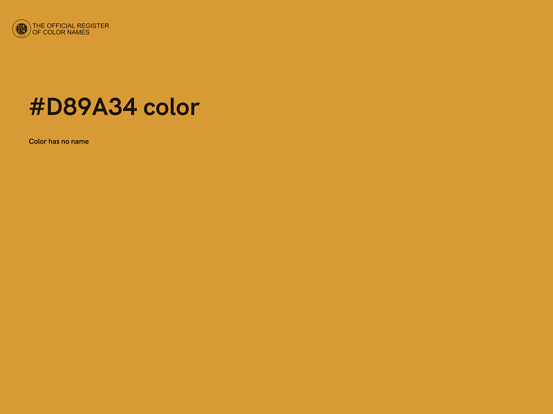 #D89A34 color image