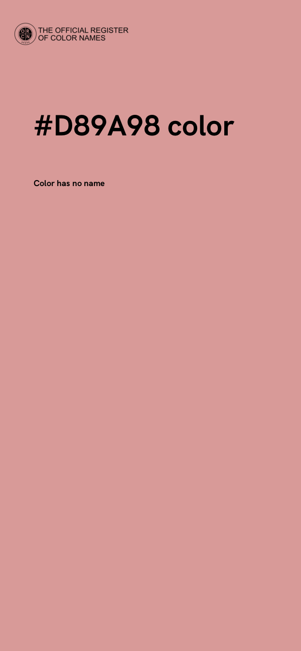 #D89A98 color image