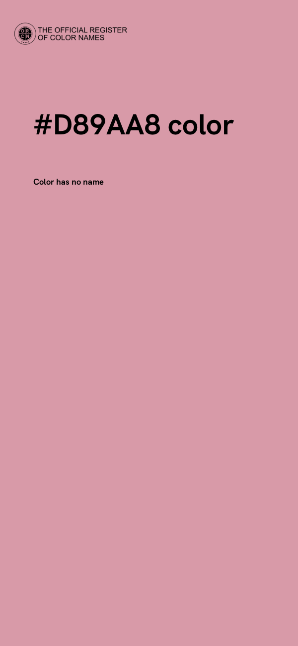 #D89AA8 color image