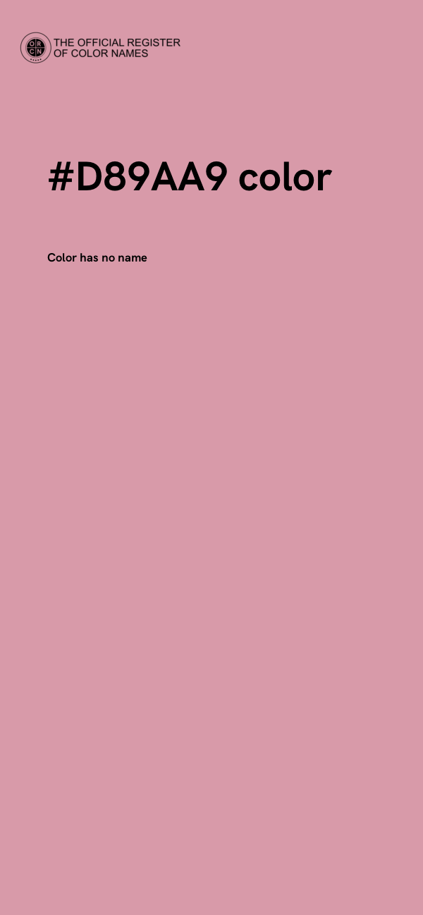 #D89AA9 color image