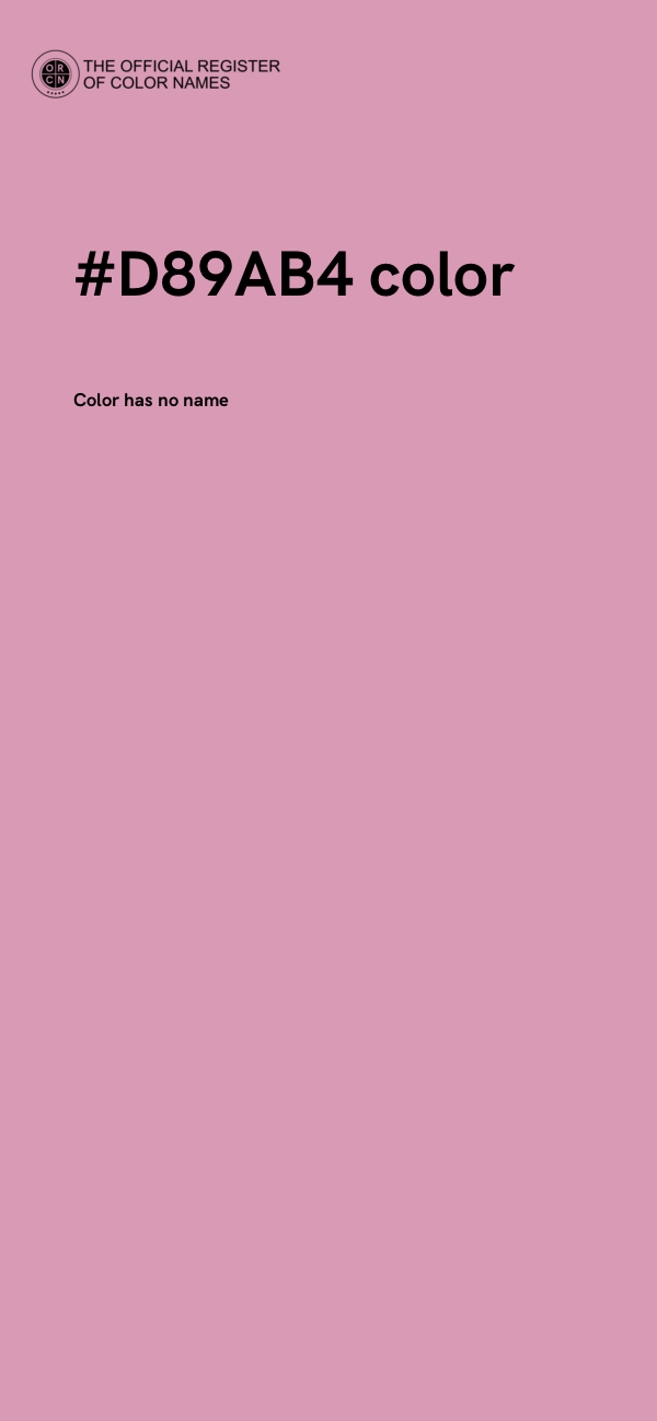 #D89AB4 color image