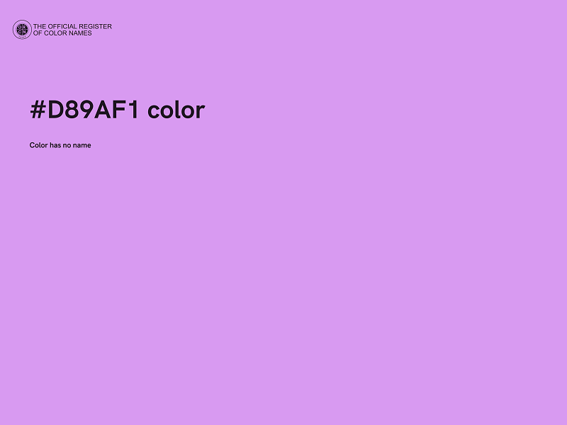 #D89AF1 color image