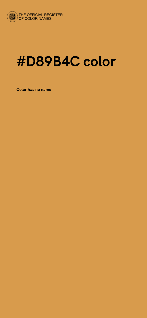 #D89B4C color image