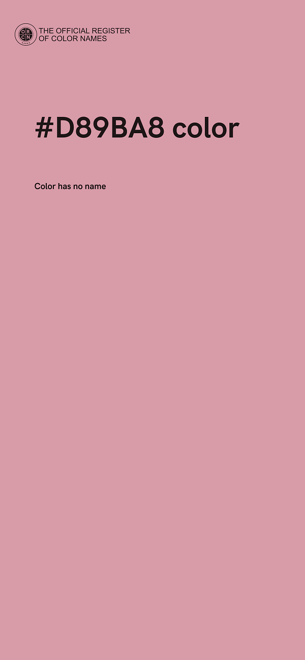 #D89BA8 color image