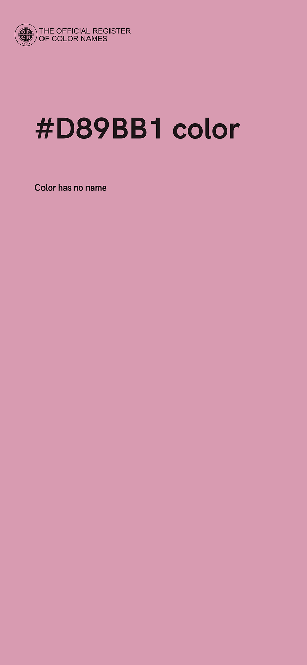 #D89BB1 color image