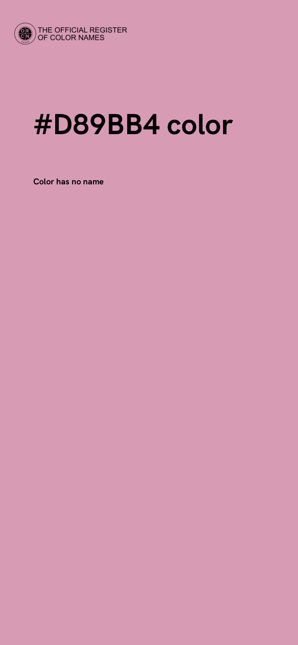 #D89BB4 color image