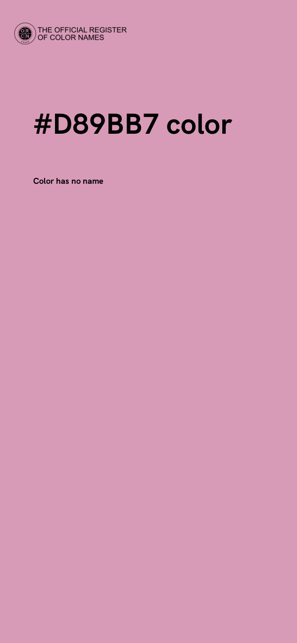 #D89BB7 color image