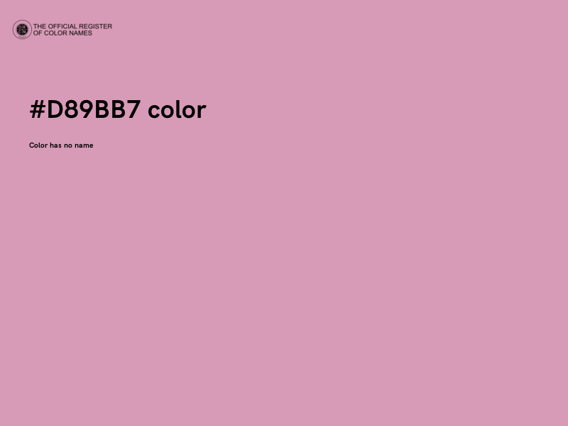 #D89BB7 color image