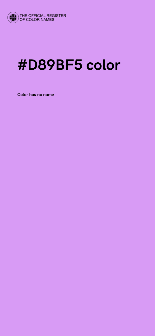 #D89BF5 color image