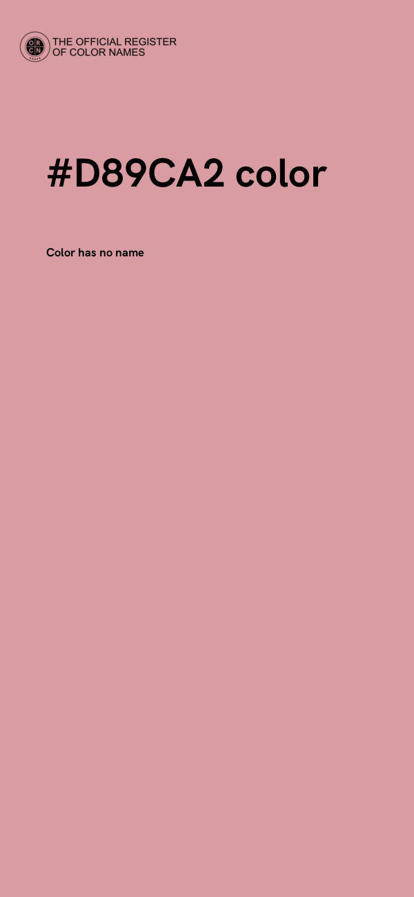 #D89CA2 color image
