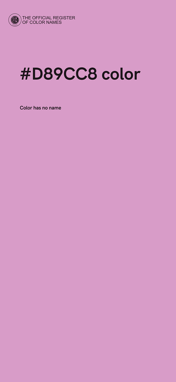 #D89CC8 color image