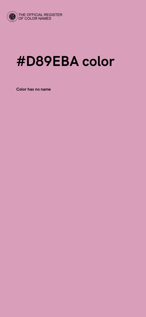 #D89EBA color image
