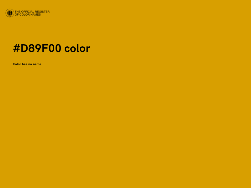 #D89F00 color image