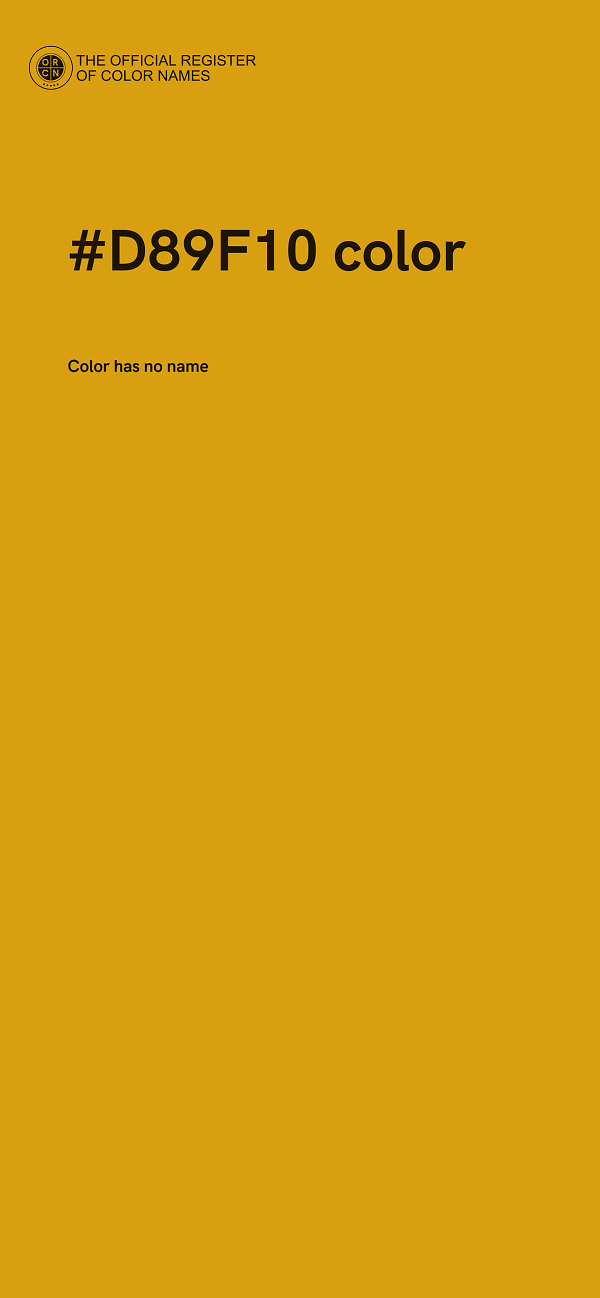 #D89F10 color image