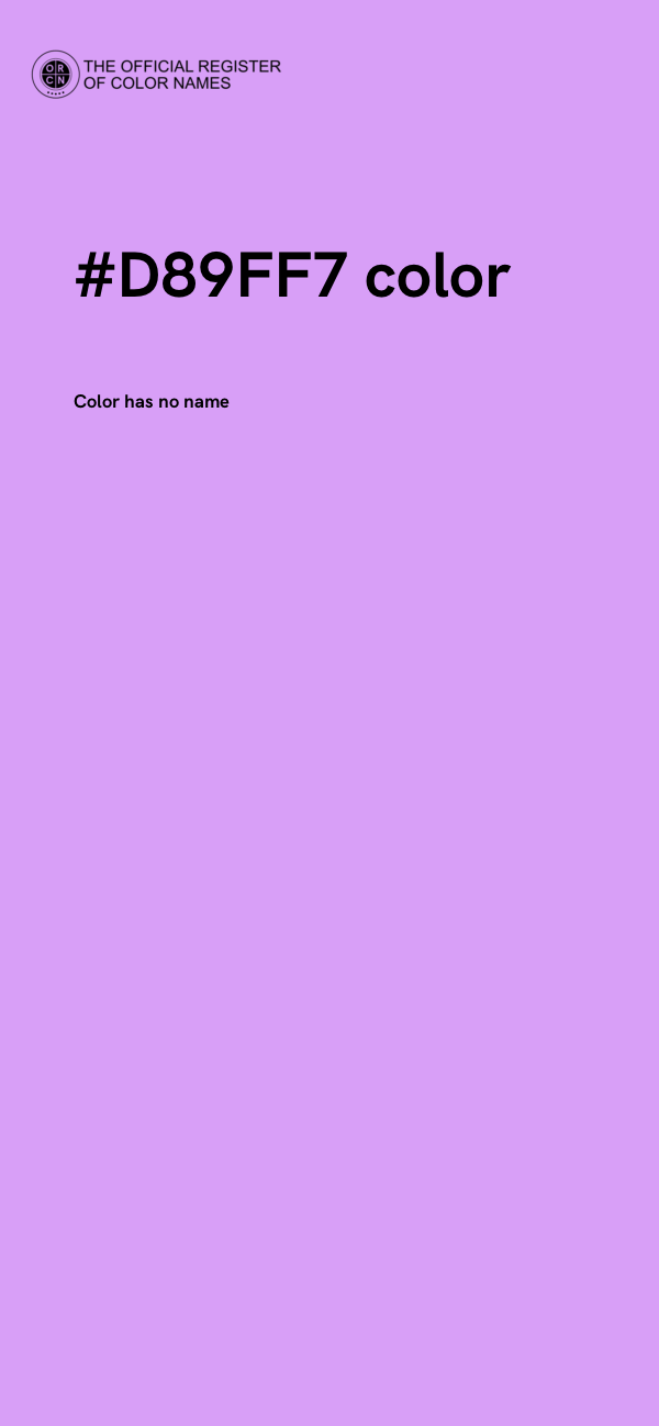 #D89FF7 color image