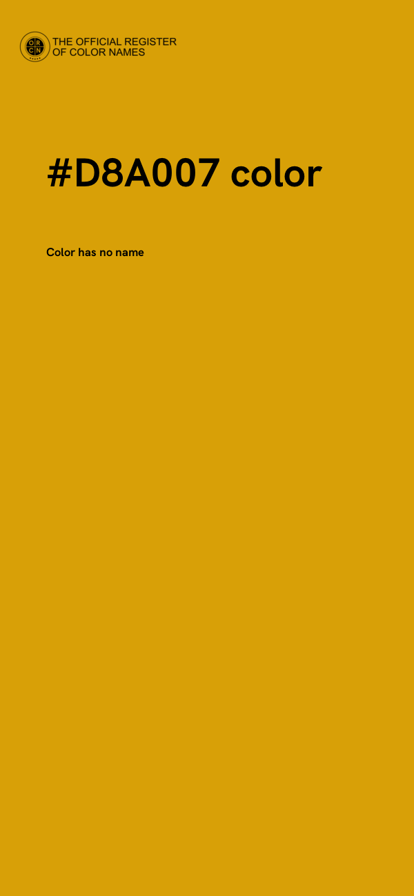 #D8A007 color image