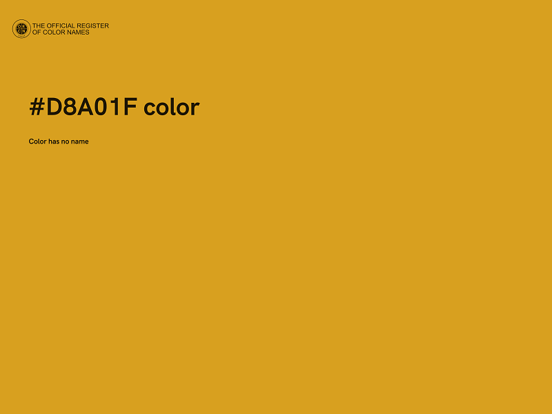 #D8A01F color image