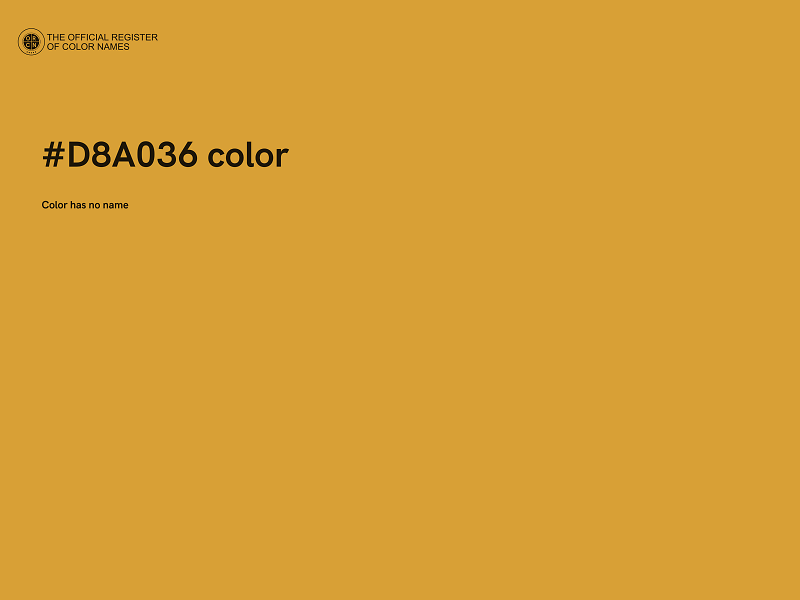 #D8A036 color image