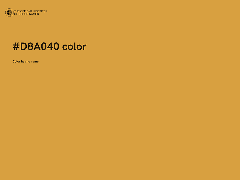 #D8A040 color image