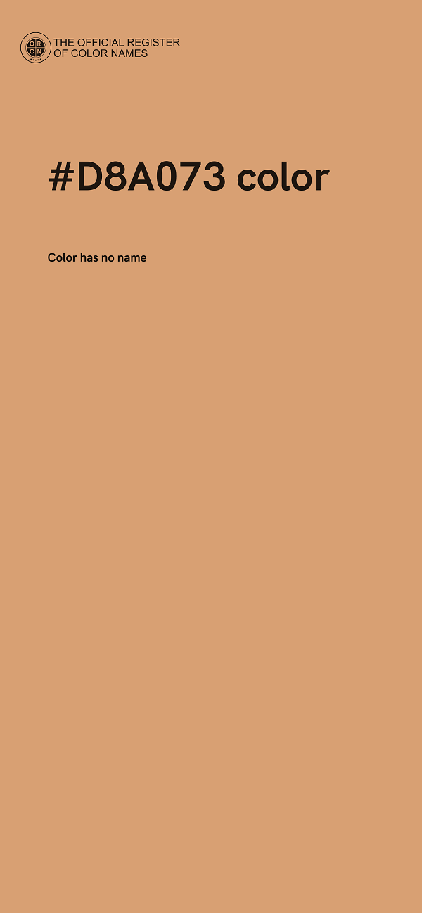 #D8A073 color image