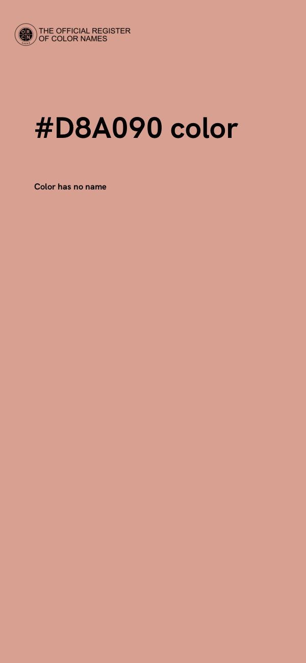 #D8A090 color image