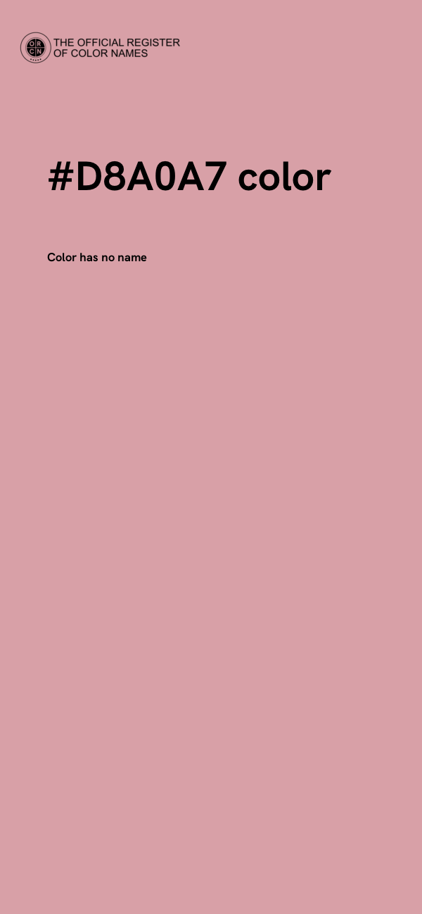 #D8A0A7 color image