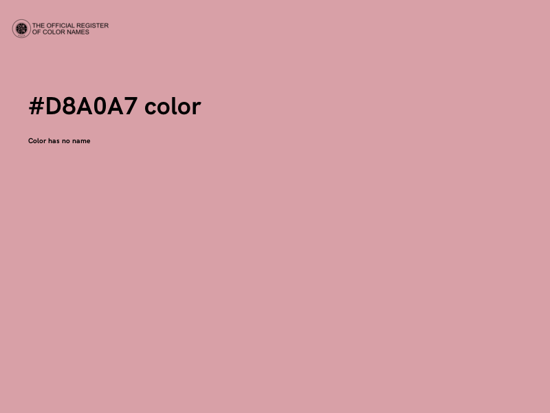 #D8A0A7 color image