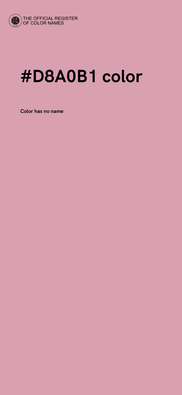 #D8A0B1 color image