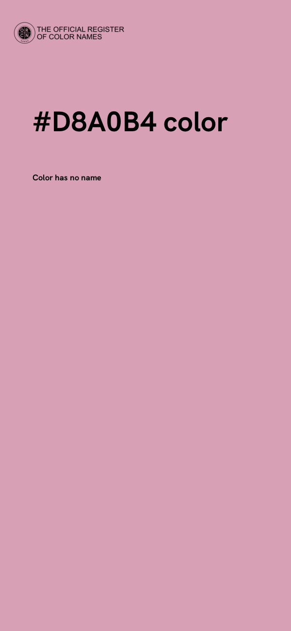 #D8A0B4 color image