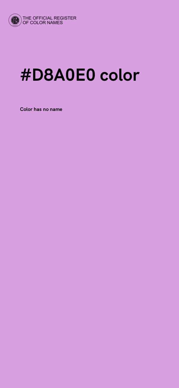 #D8A0E0 color image