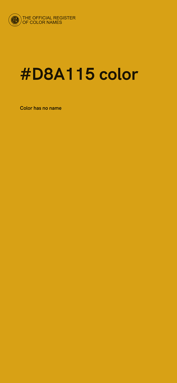 #D8A115 color image