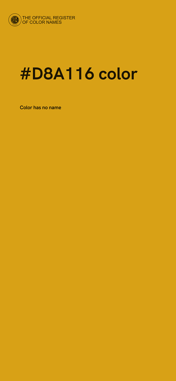 #D8A116 color image