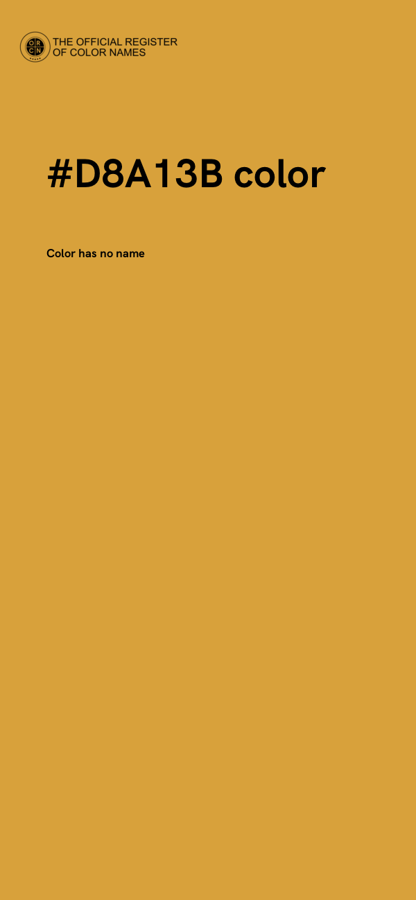#D8A13B color image