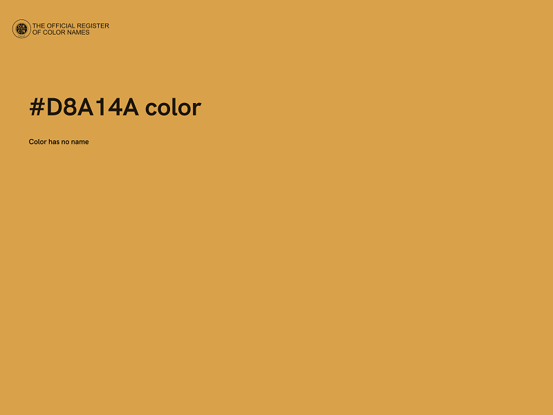 #D8A14A color image