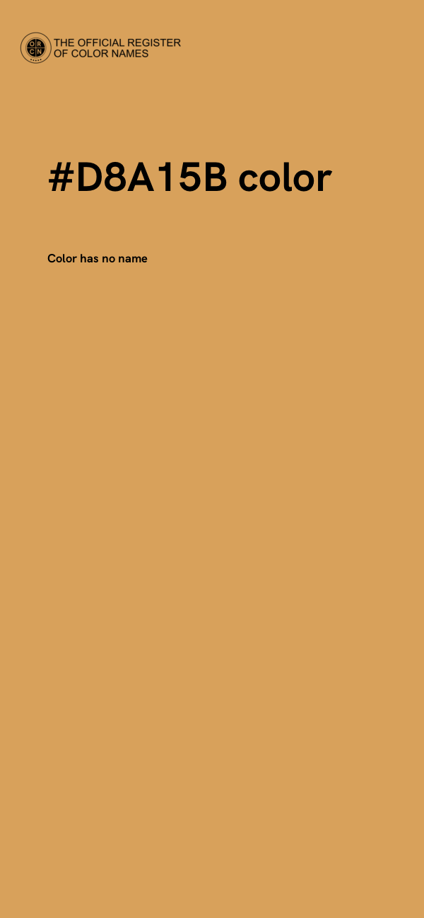 #D8A15B color image