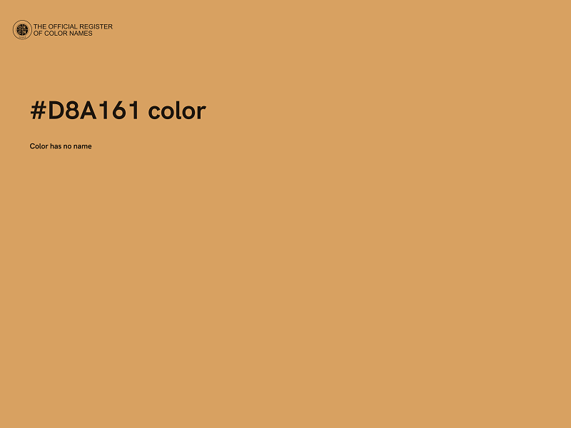 #D8A161 color image