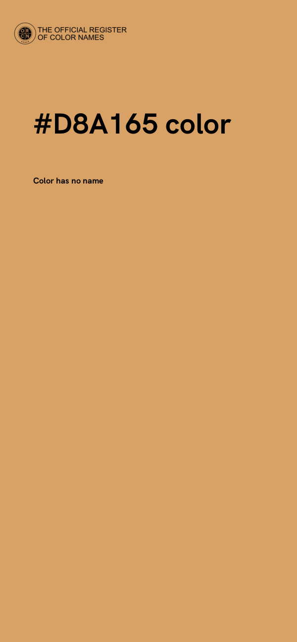 #D8A165 color image
