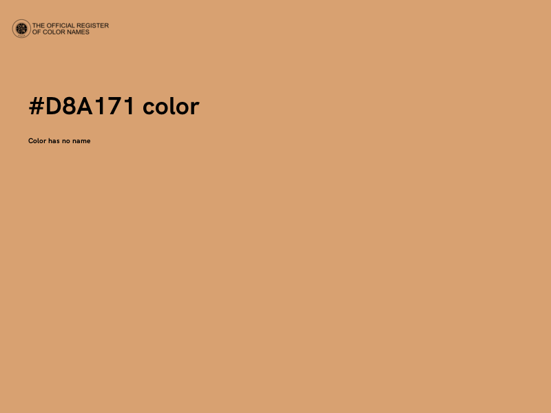 #D8A171 color image