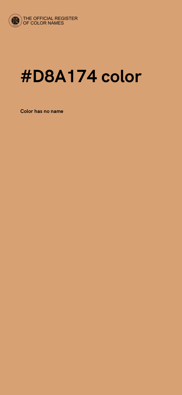 #D8A174 color image